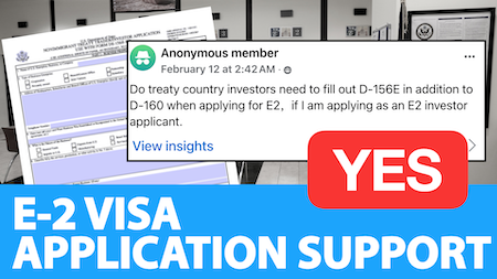 DS156E form and the E-2 VISA Application. The importance of this form.