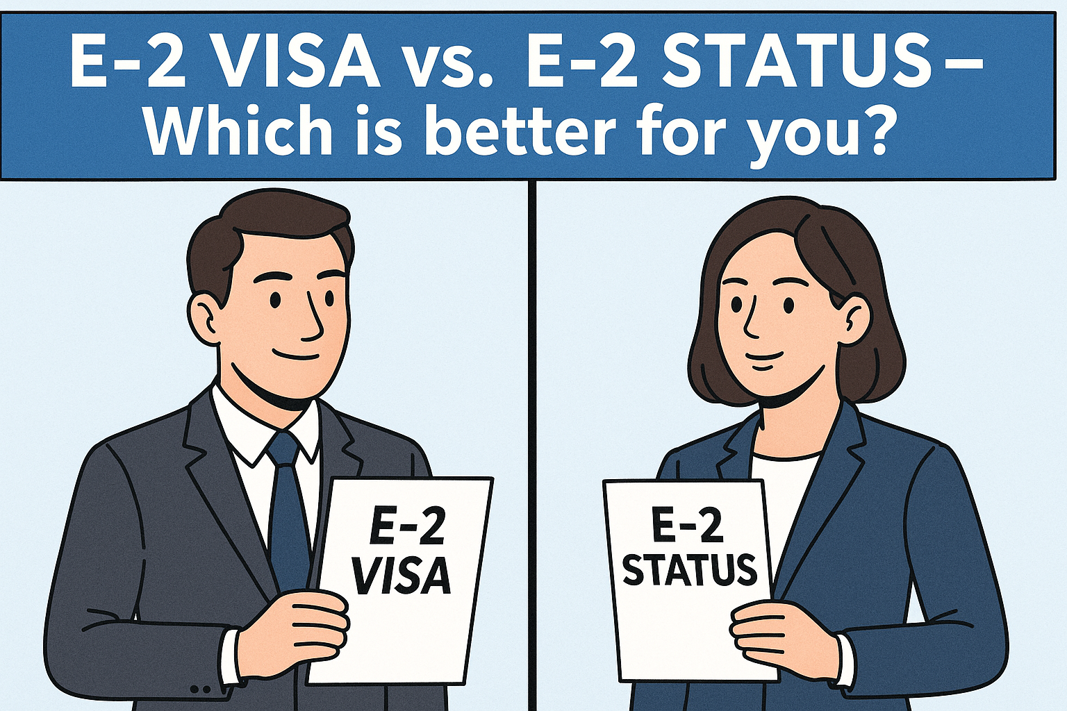 E-2 Visa vs E-2 Status - Which one is better for you?