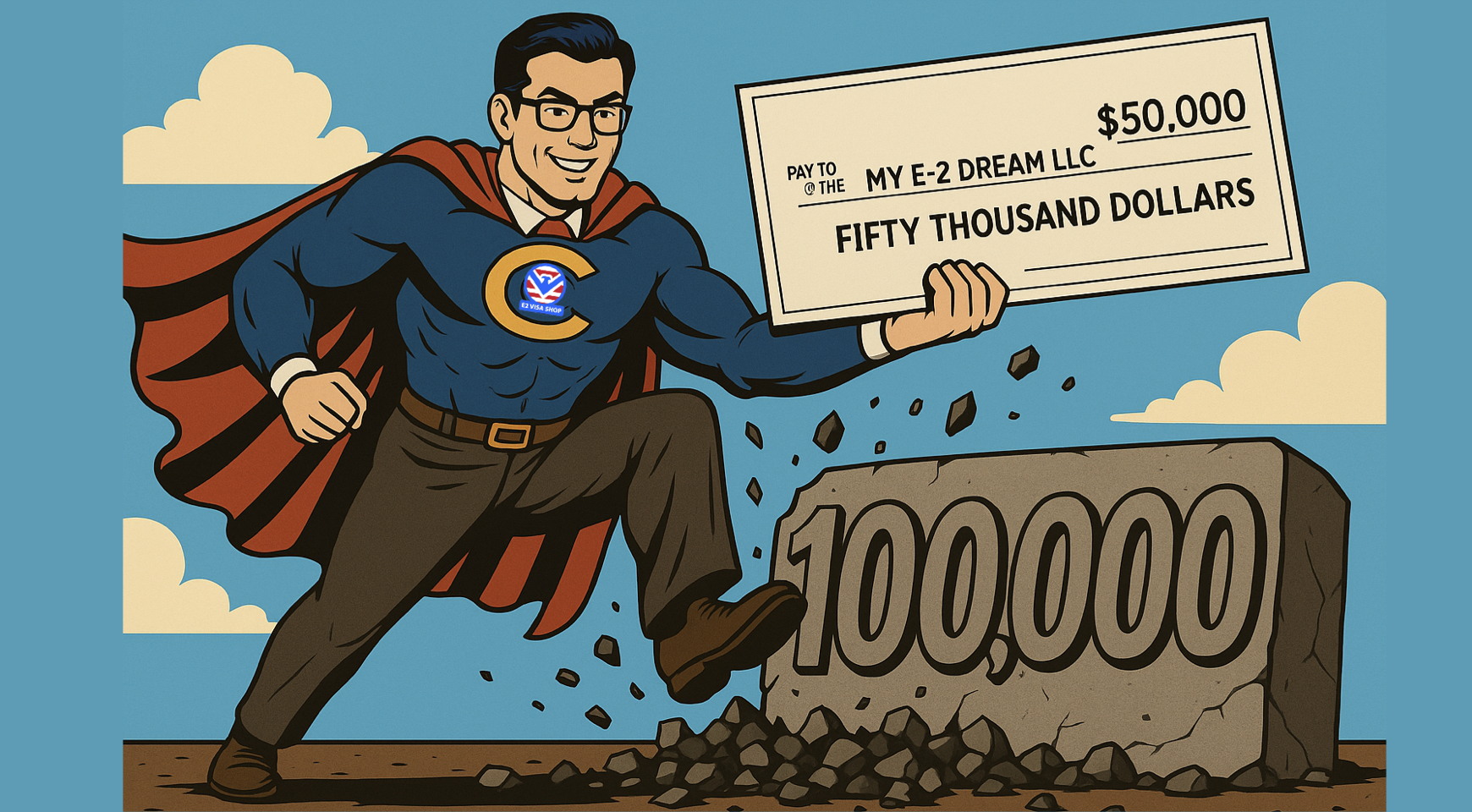 The $50,000 E-2 VISA Business investment.