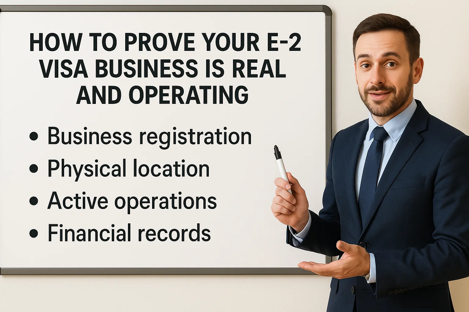 E-2 VISA Business is Real and Operating